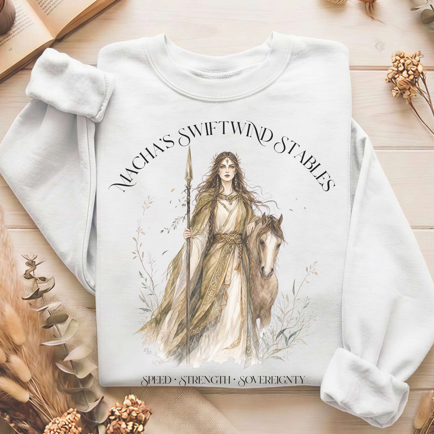 Macha's Swiftwind Stables Irish Mythology Sweatshirt