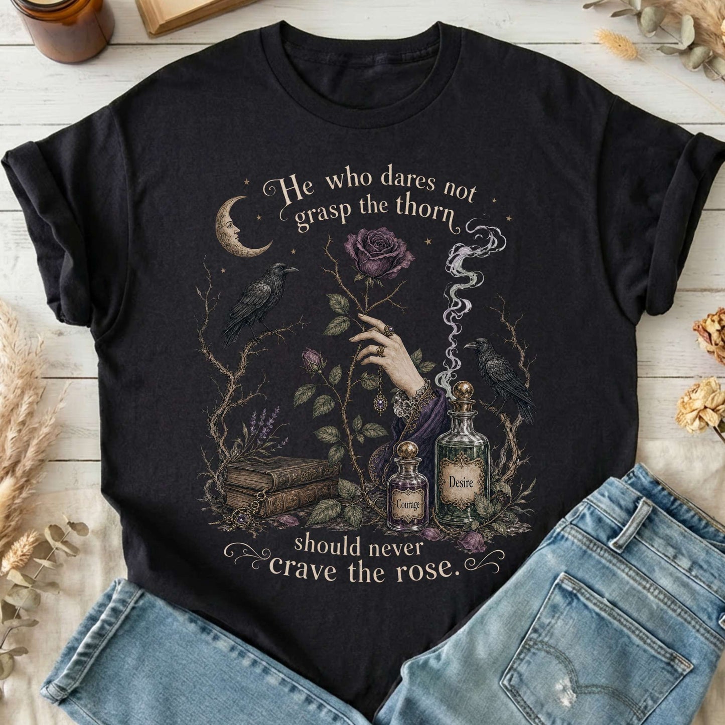 He Who Dares Not Grasp the Thorn Anne Brontë Literary T-Shirt