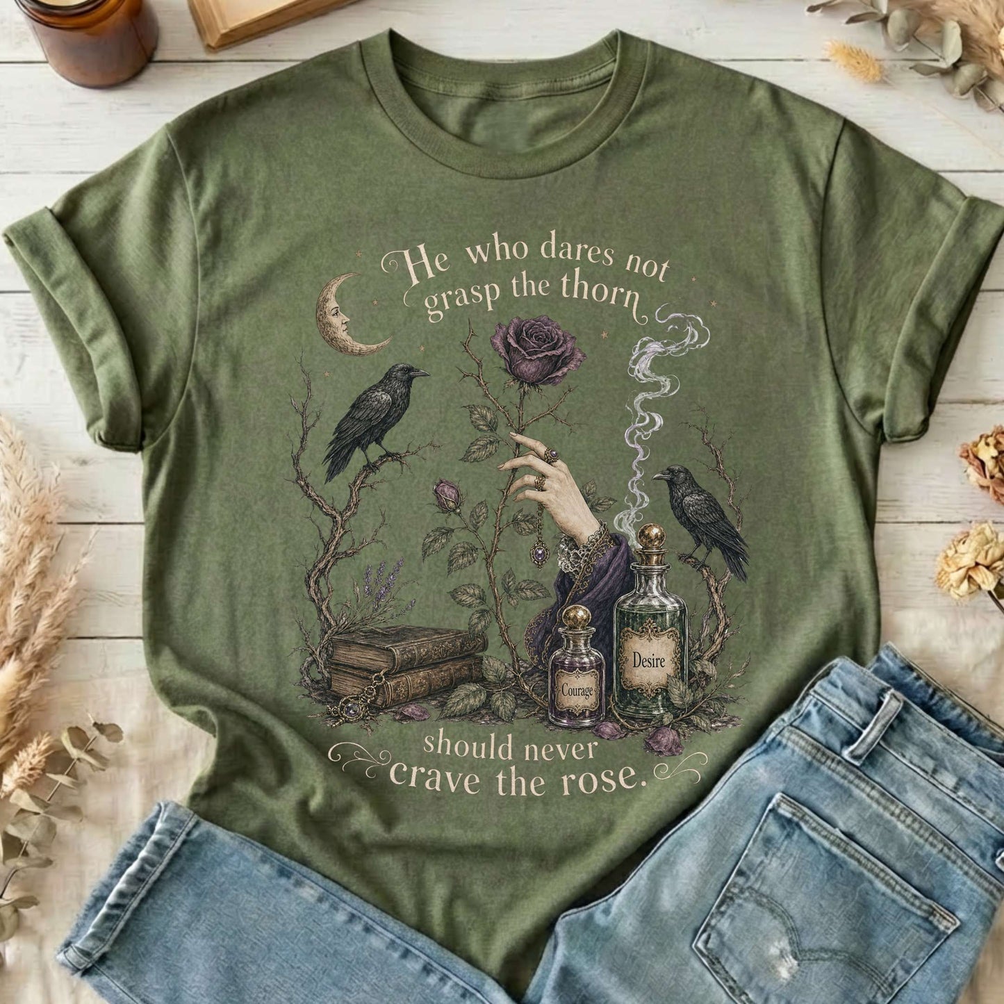 He Who Dares Not Grasp the Thorn Anne Brontë Literary T-Shirt