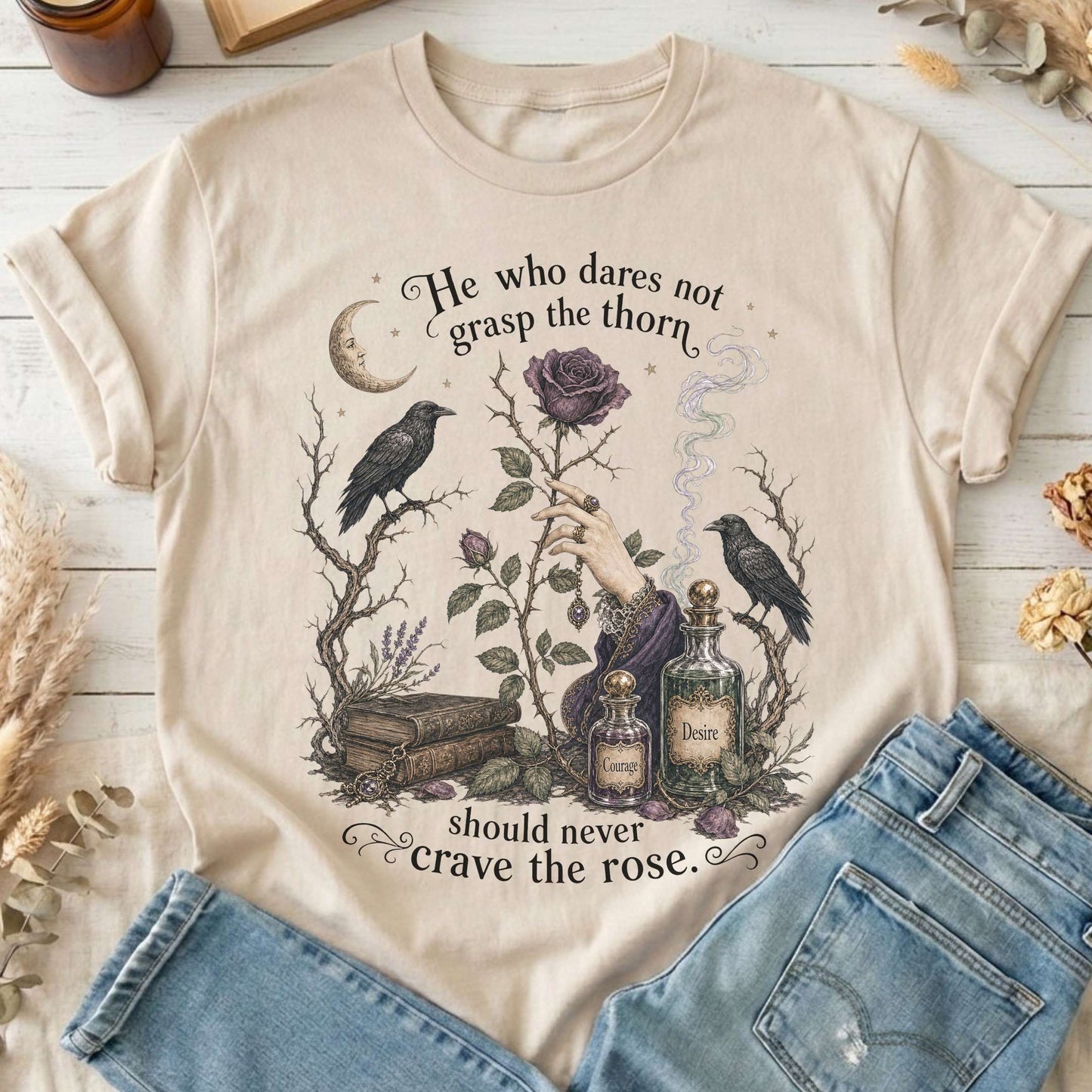 He Who Dares Not Grasp the Thorn Anne Brontë Literary T-Shirt