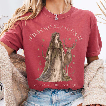 T-Shirt Crimson / S Flidais' Woodland Court Irish Mythology T-Shirt The Mystic Eden
