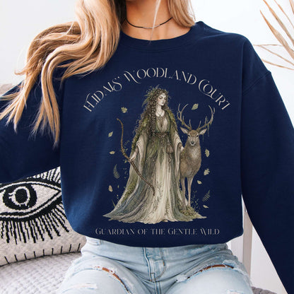 Sweatshirt Navy / S Flidais' Woodland Court Irish Mythology Crewneck Sweatshirt The Mystic Eden