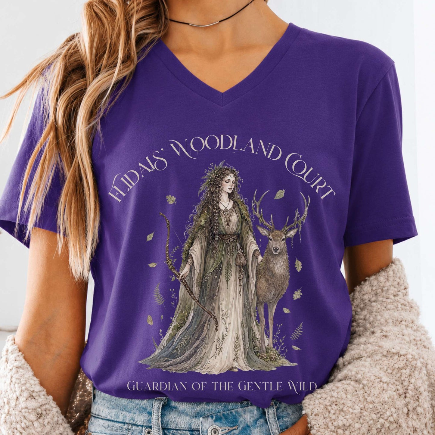 Flidais' Woodland Court Irish Mythology V-Neck