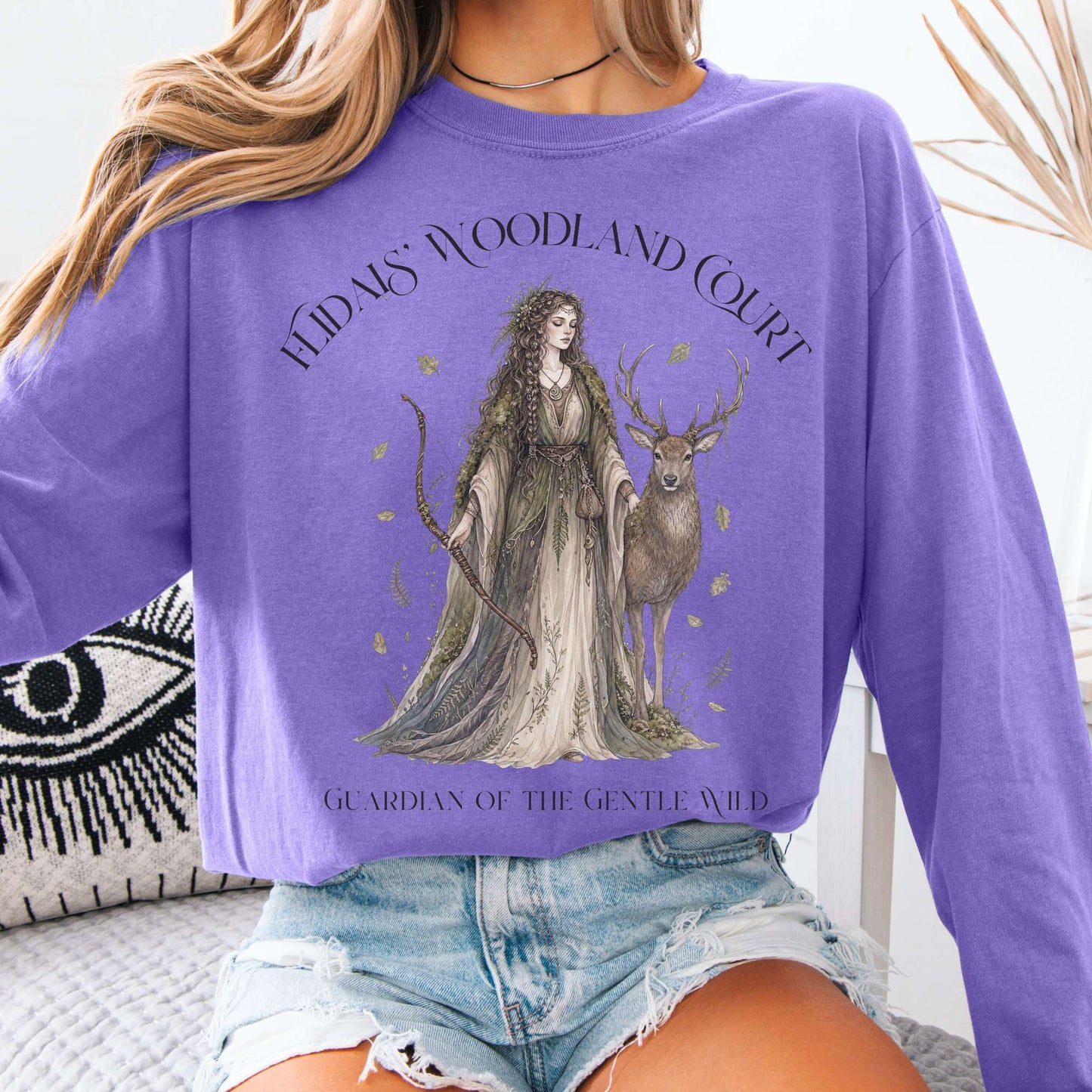 Long-sleeve Violet / S Flidais' Woodland Court Irish Mythology Long Sleeve The Mystic Eden