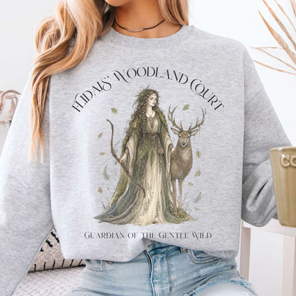 Sweatshirt Ash / S Flidais' Woodland Court Irish Mythology Crewneck Sweatshirt The Mystic Eden