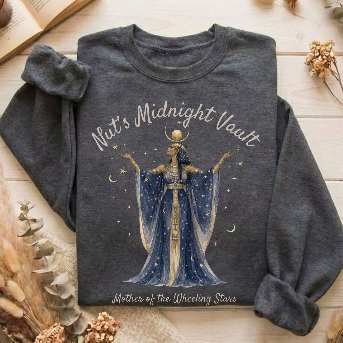 Nut's Midnight Vault Egyptian Mythology Sweatshirt