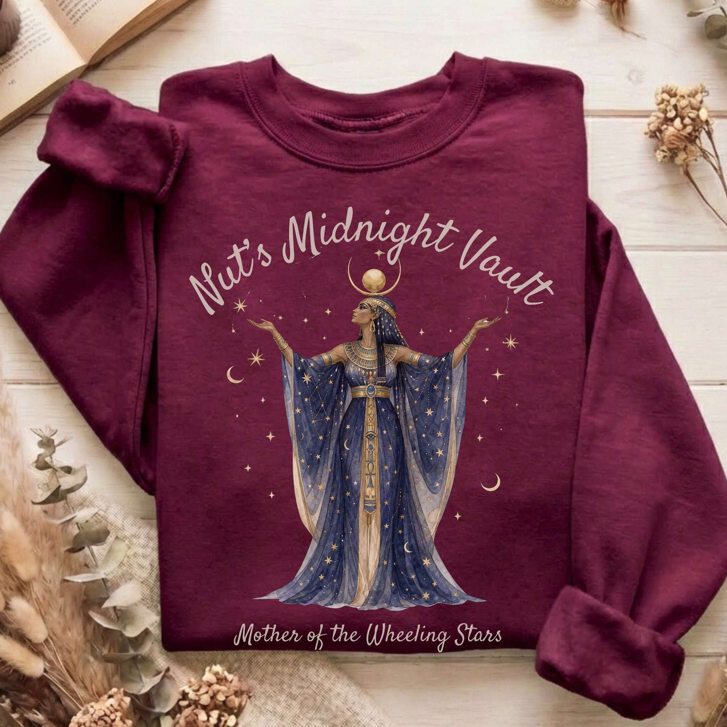 Nut's Midnight Vault Egyptian Mythology Sweatshirt