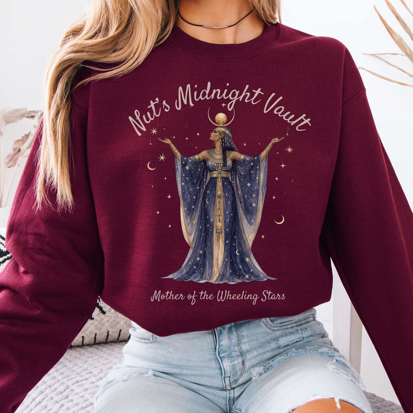 Sweatshirt Maroon / S Design 353 Crewneck Sweatshirt The Mystic Eden