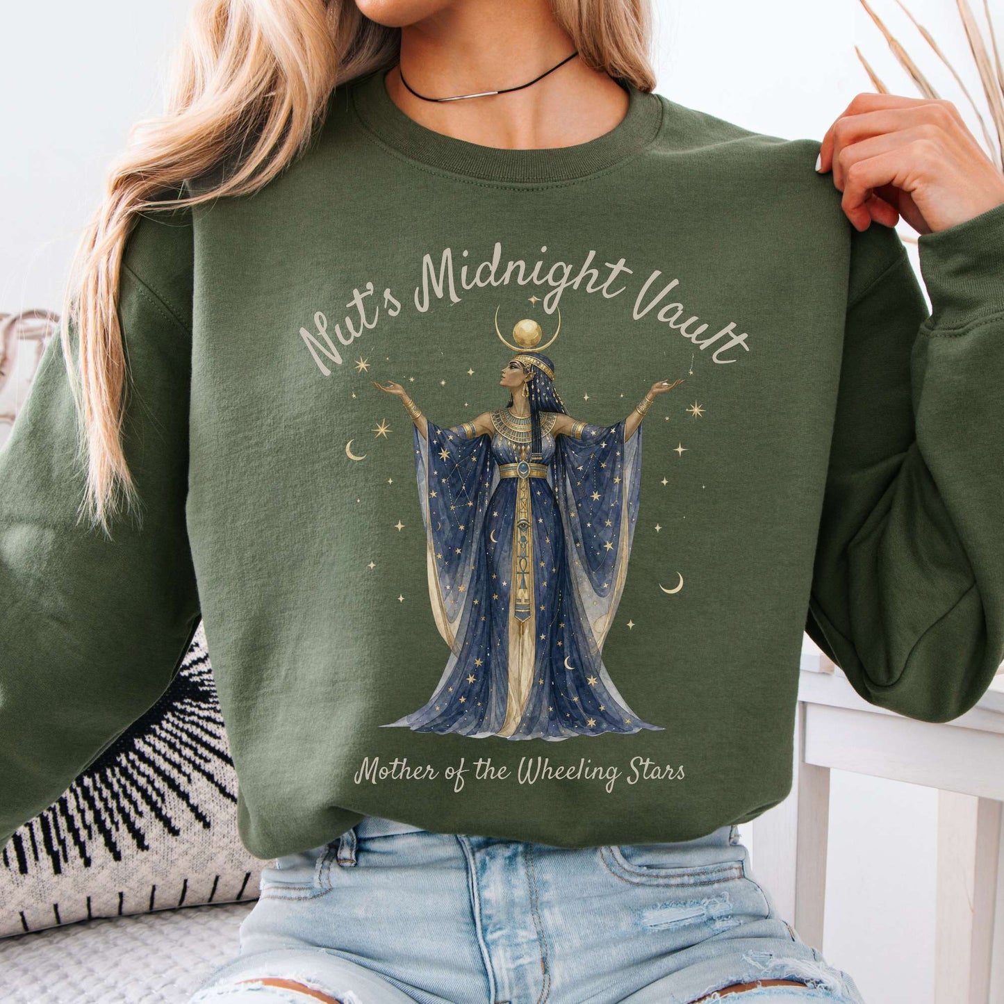 Sweatshirt Military Green / S Design 353 Crewneck Sweatshirt The Mystic Eden