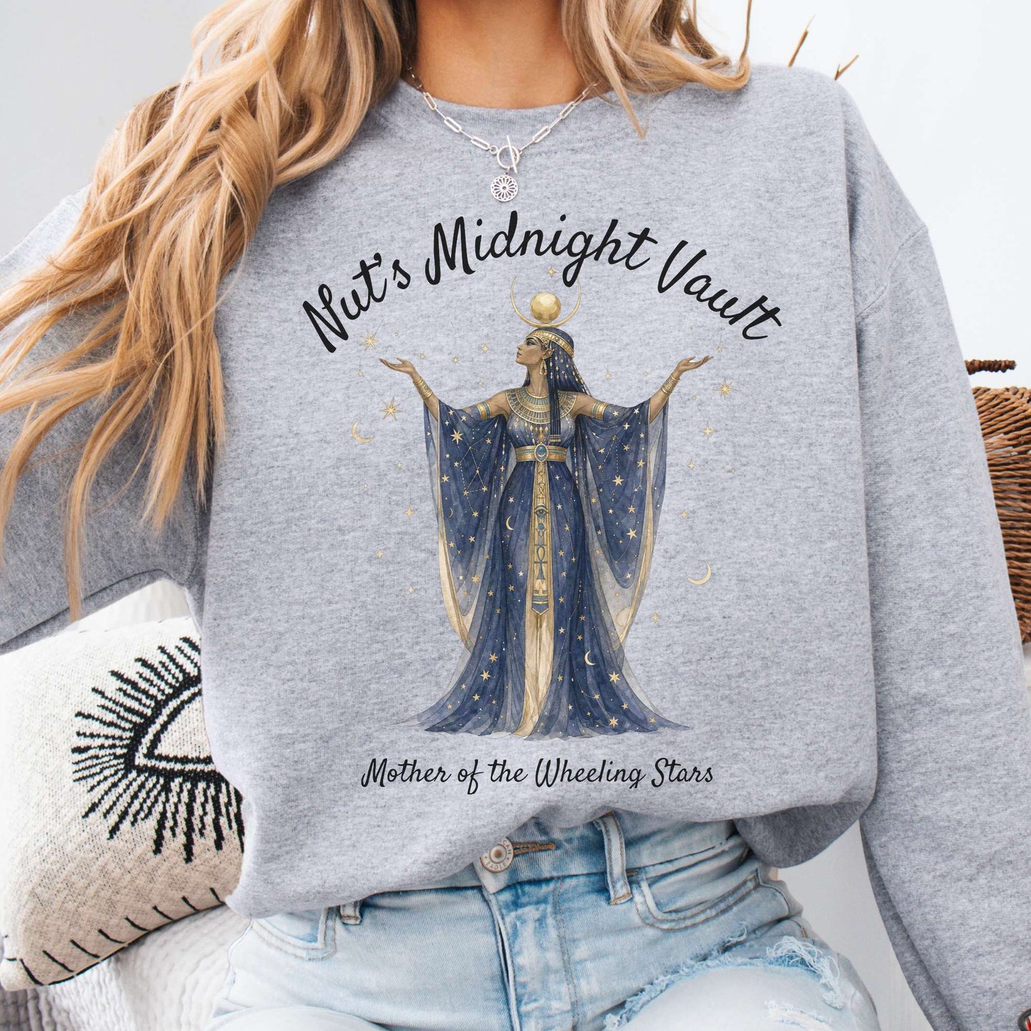 Nut's Midnight Vault Egyptian Mythology Sweatshirt