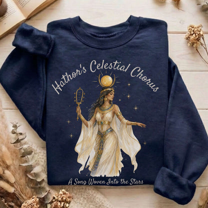 Hathor's Celestial Chorus Egyptian Mythology Sweatshirt