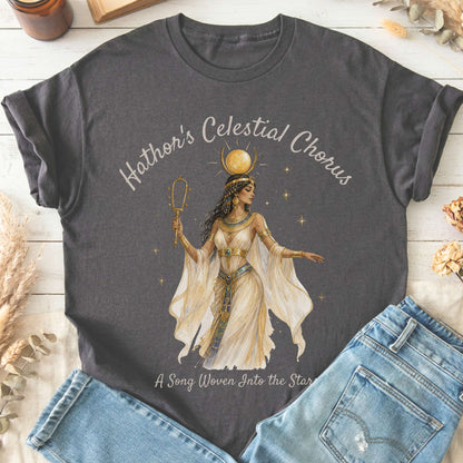 Hathor's Celestial Chorus Egyptian Mythology T-Shirt