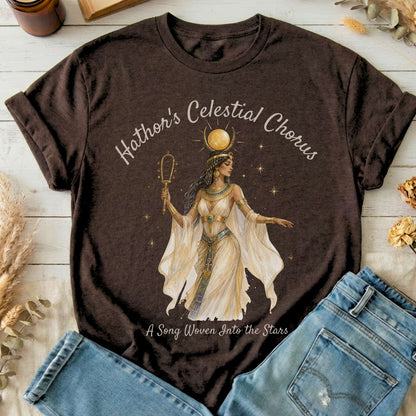 Hathor's Celestial Chorus Egyptian Mythology T-Shirt