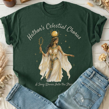 Hathor's Celestial Chorus Egyptian Mythology T-Shirt