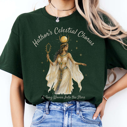 Hathor's Celestial Chorus Egyptian Mythology T-Shirt