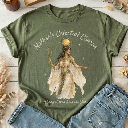 Hathor's Celestial Chorus Egyptian Mythology T-Shirt