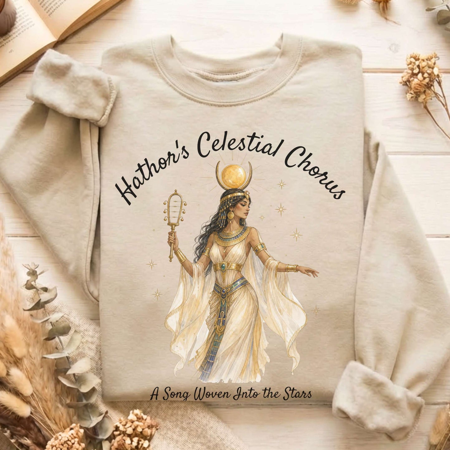 Hathor's Celestial Chorus Egyptian Mythology Sweatshirt
