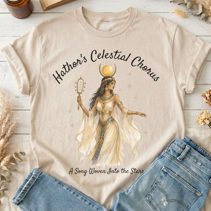 Hathor's Celestial Chorus Egyptian Mythology T-Shirt