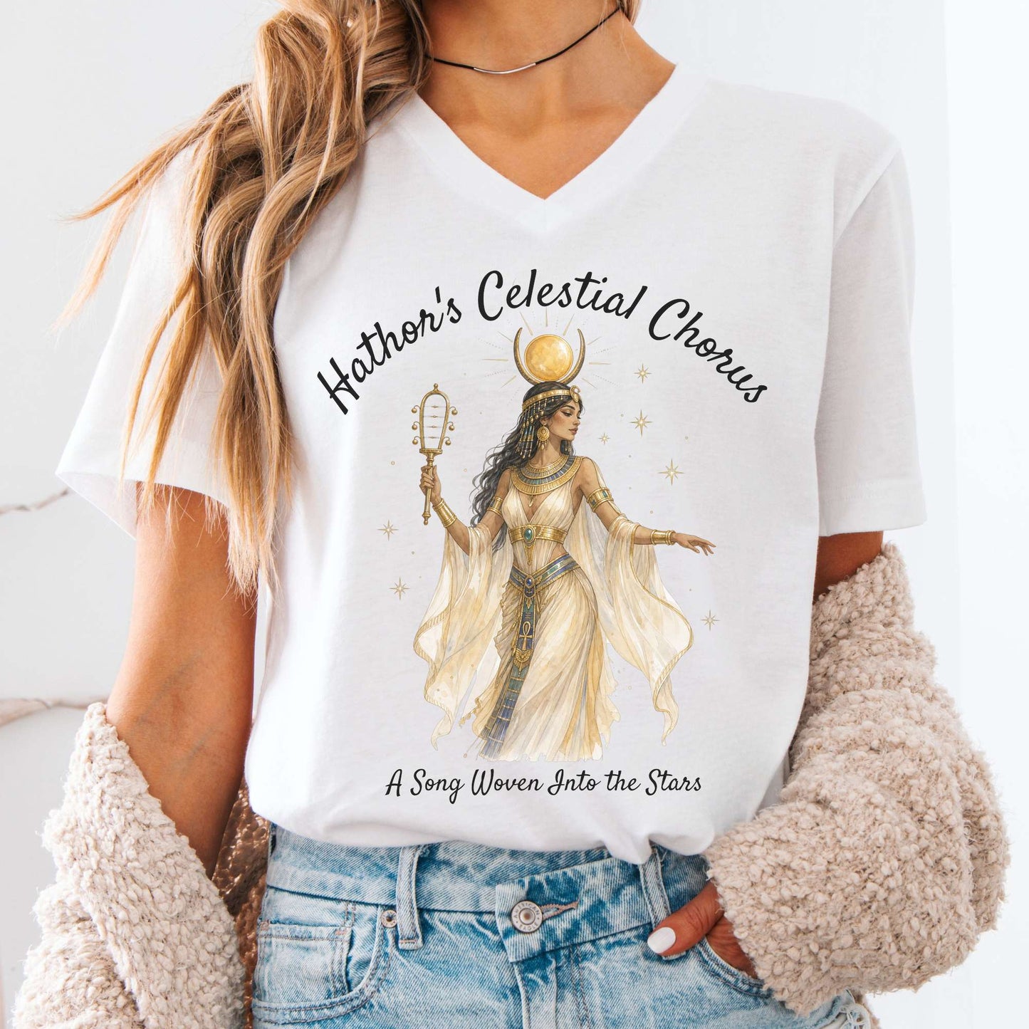 V-neck White / S Design 354 V-neck The Mystic Eden