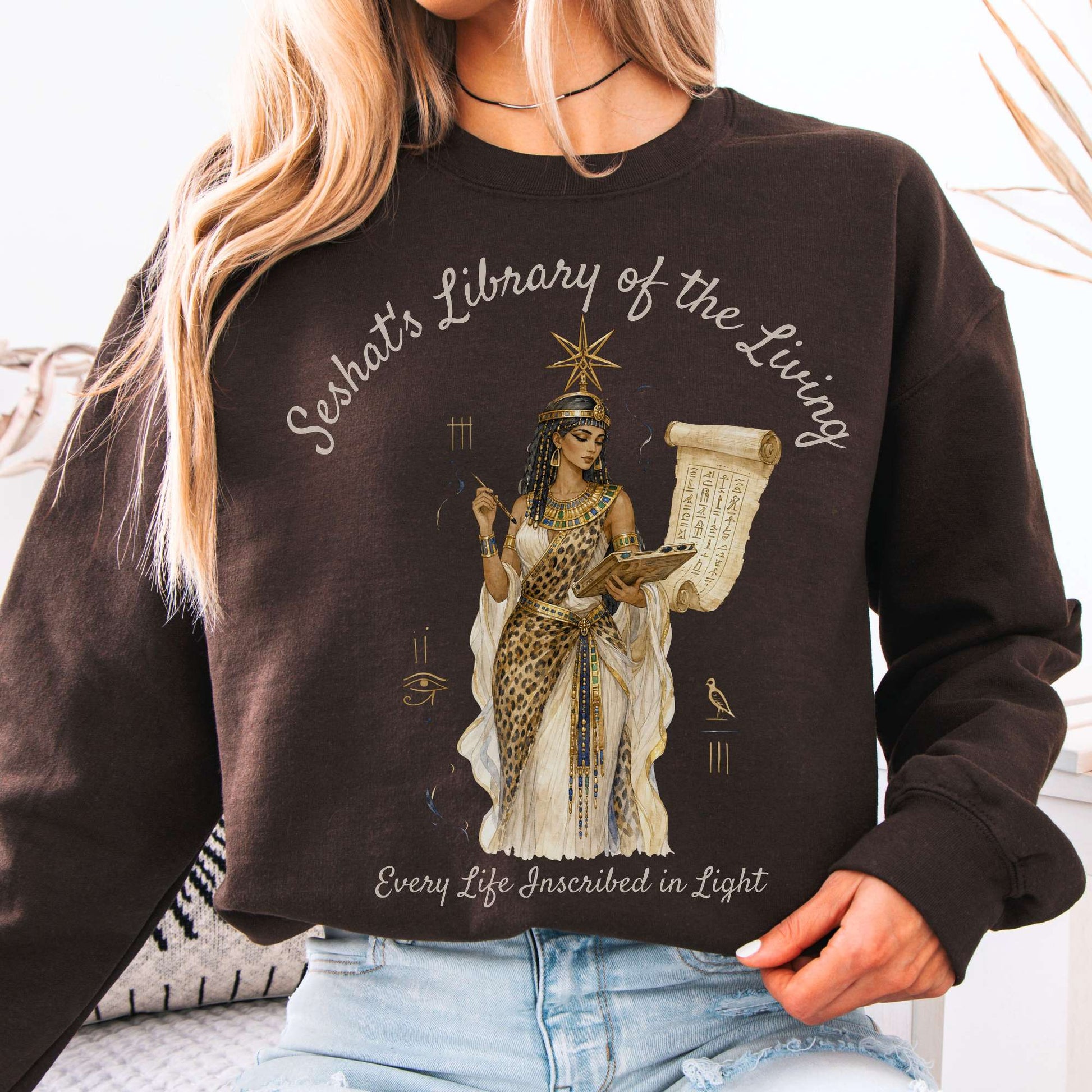 Sweatshirt Dark Chocolate / S Design 355 Crewneck Sweatshirt The Mystic Eden