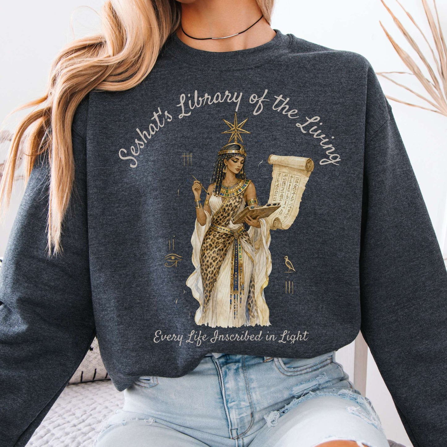 Sweatshirt Dark Heather / S Design 355 Crewneck Sweatshirt The Mystic Eden