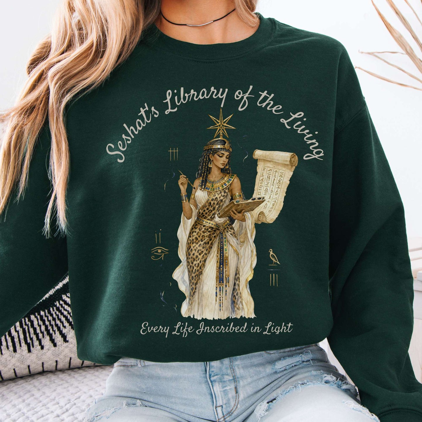 Sweatshirt Forest Green / S Design 355 Crewneck Sweatshirt The Mystic Eden