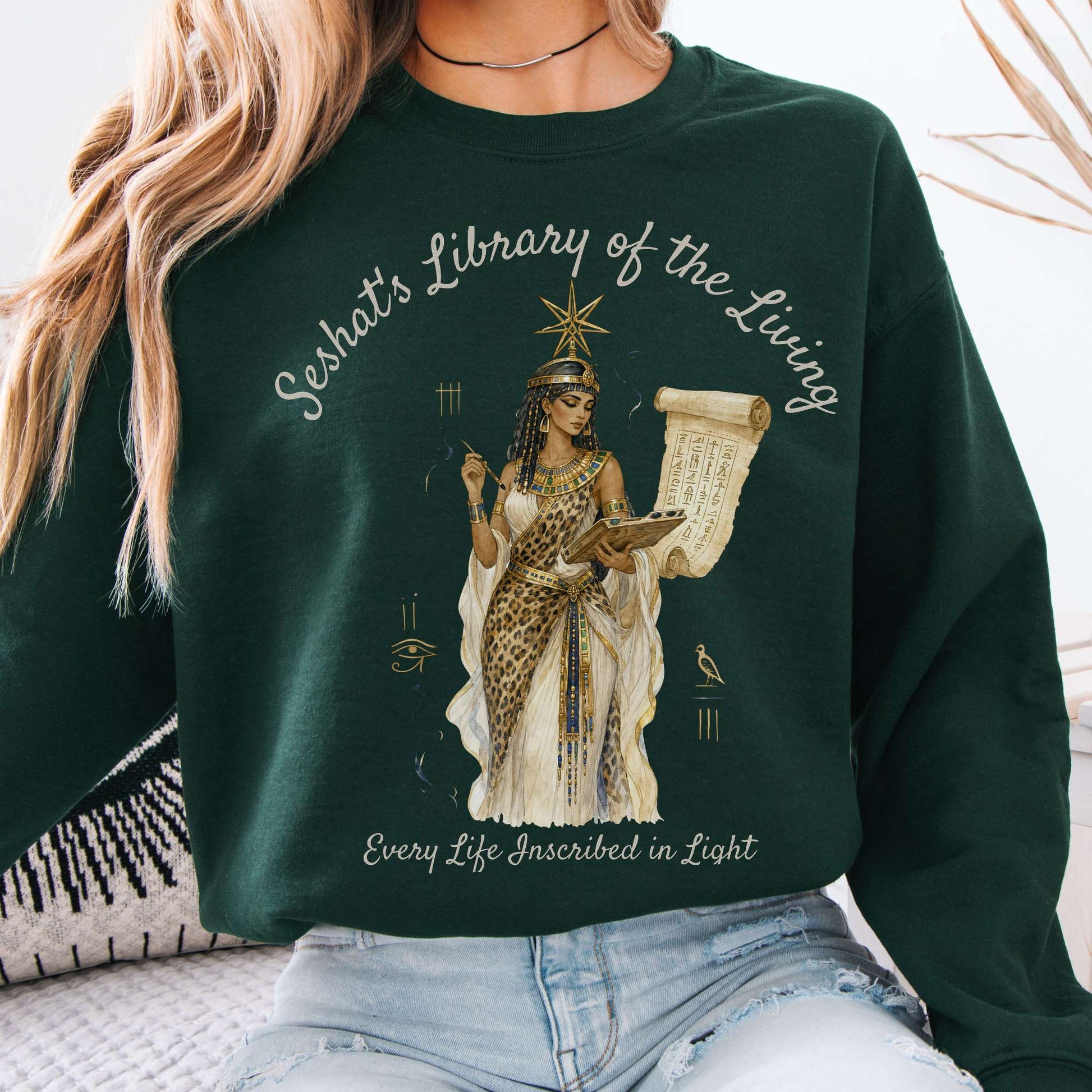 Sweatshirt Forest Green / S Design 355 Crewneck Sweatshirt The Mystic Eden