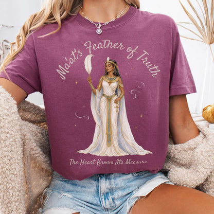 T-Shirt Berry / S Ma'at's Feather of Truth Egyptian Mythology T-Shirt The Mystic Eden