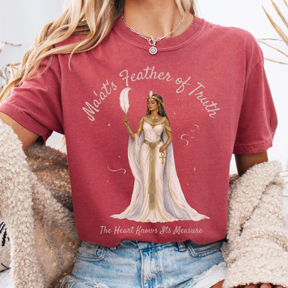 T-Shirt Crimson / S Ma'at's Feather of Truth Egyptian Mythology T-Shirt The Mystic Eden