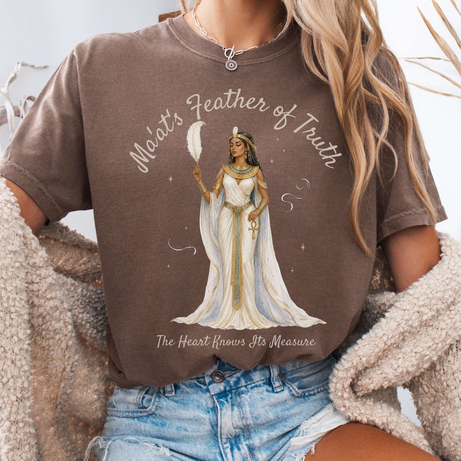 T-Shirt Espresso / S Ma'at's Feather of Truth Egyptian Mythology T-Shirt The Mystic Eden