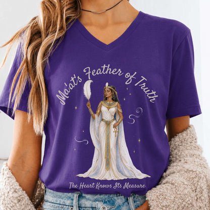 Ma'at's Feather of Truth Egyptian Mythology V-Neck