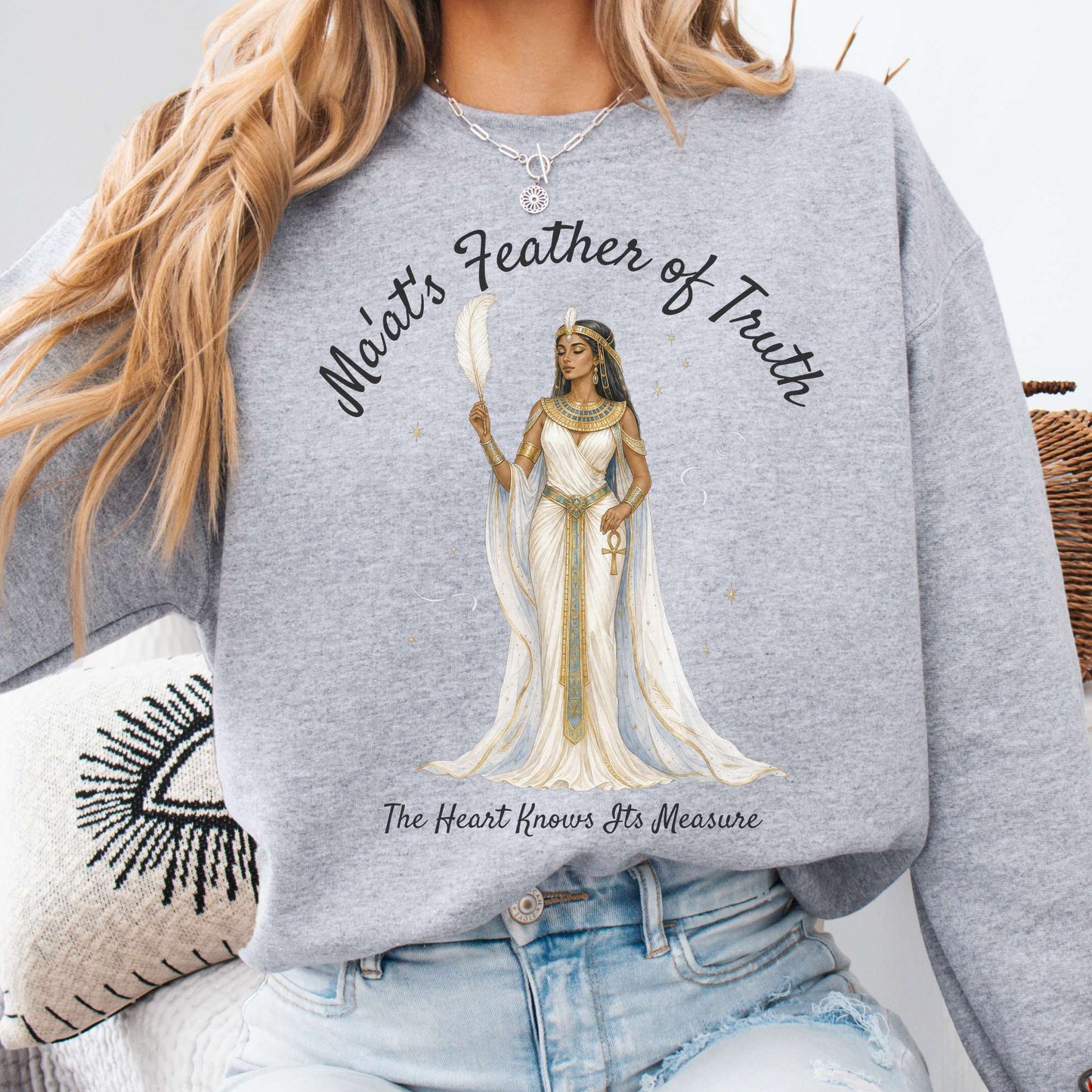 Ma'at's Feather of Truth Egyptian Mythology Sweatshirt