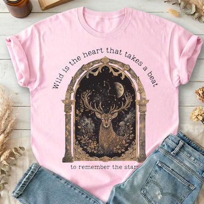 Wild Is the Heart Mythical Stag Stargazing T-Shirt