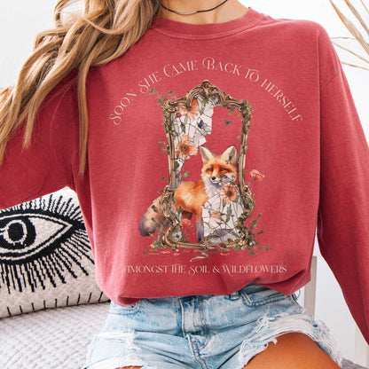 Long-sleeve Crimson / S Soon She Came Back to Herself  Long Sleeve The Mystic Eden