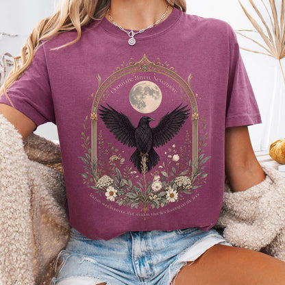 T-Shirt Berry / S Quoth the Raven, Nevermore Poe Literary T-Shirt The Mystic Eden
