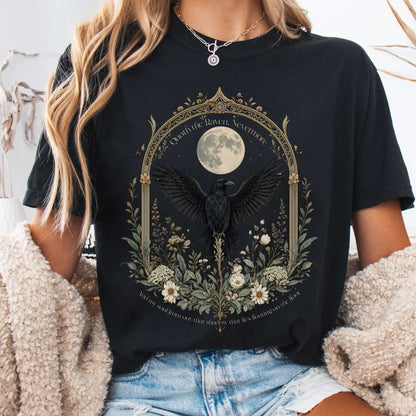 T-Shirt Black / S Quoth the Raven, Nevermore Poe Literary T-Shirt The Mystic Eden