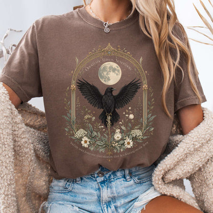 T-Shirt Espresso / S Quoth the Raven, Nevermore Poe Literary T-Shirt The Mystic Eden