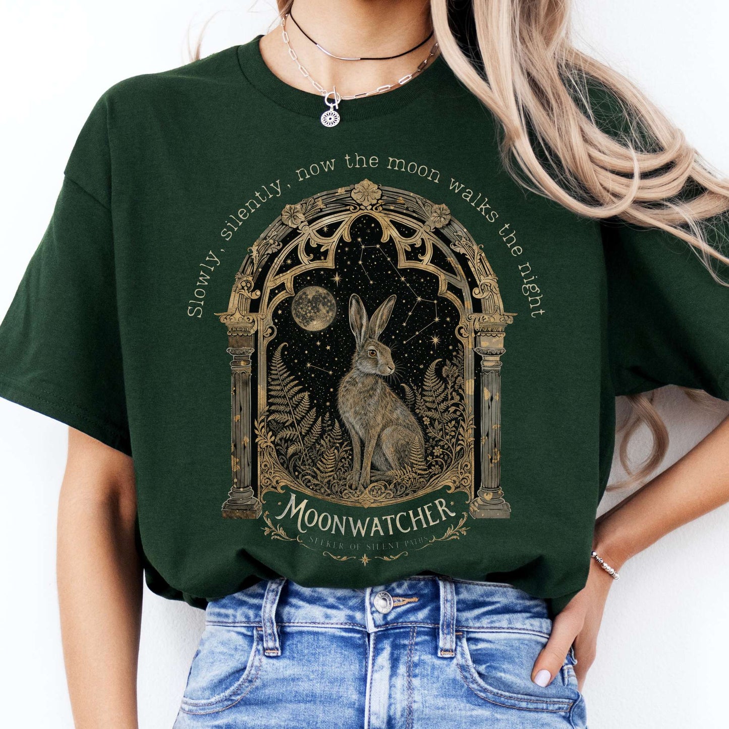 Slowly, Silently, Now the Moon Walks Walter de la Mare Literary T-Shirt