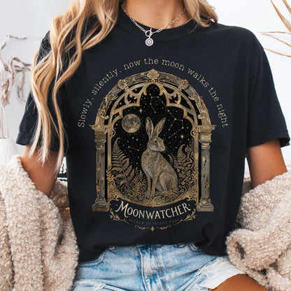 T-Shirt Black / S Slowly, Silently, Now the Moon Walter de la Mare Literary T-Shirt The Mystic Eden