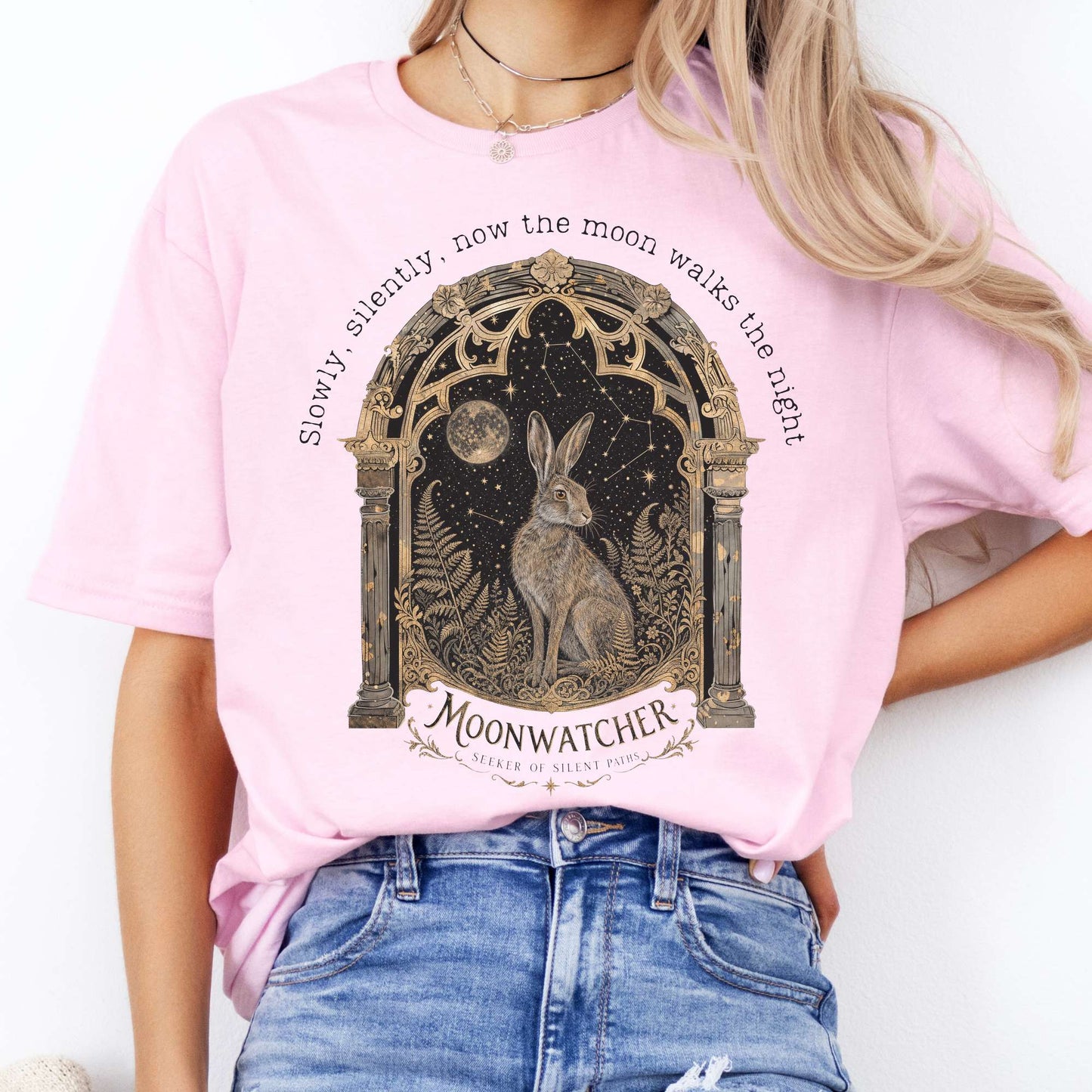 Slowly, Silently, Now the Moon Walks Walter de la Mare Literary T-Shirt