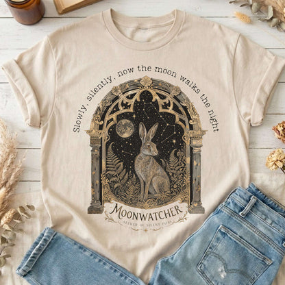 Slowly, Silently, Now the Moon Walks Walter de la Mare Literary T-Shirt