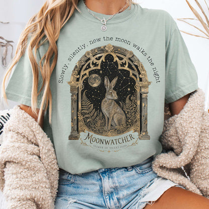 T-Shirt Bay / S Slowly, Silently, Now the Moon Walter de la Mare Literary T-Shirt The Mystic Eden
