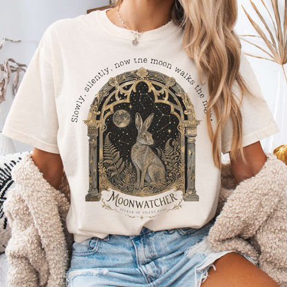T-Shirt Ivory / S Slowly, Silently, Now the Moon Walter de la Mare Literary T-Shirt The Mystic Eden