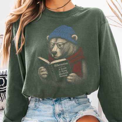 Long-sleeve Hemp / S A Guide to Hibernation Bear Long Sleeve The Mystic Eden