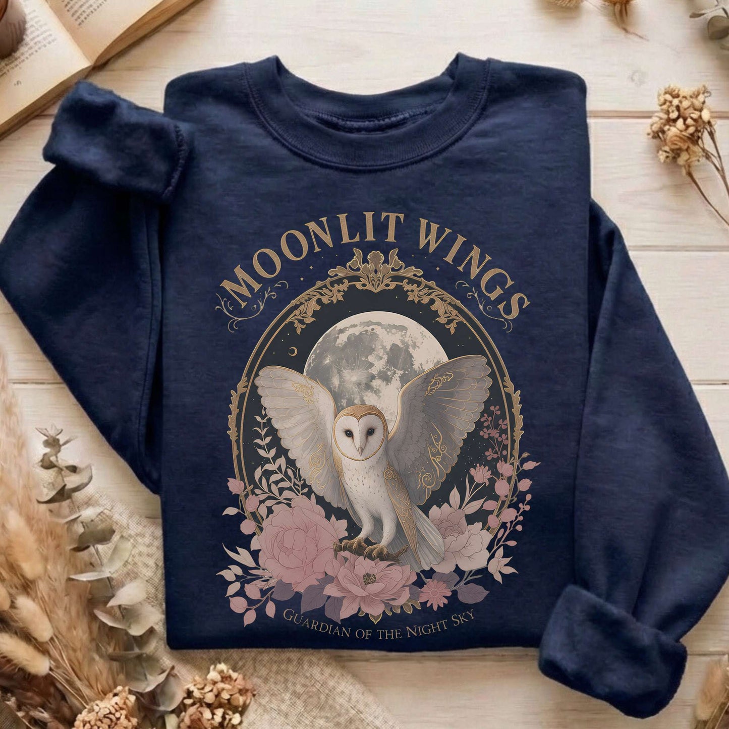 Moonlit Wings Celtic Folklore Sweatshirt