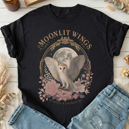Moonlit Wings Celtic Folklore T-Shirt