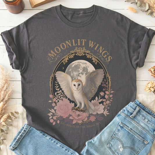 Moonlit Wings Celtic Folklore T-Shirt