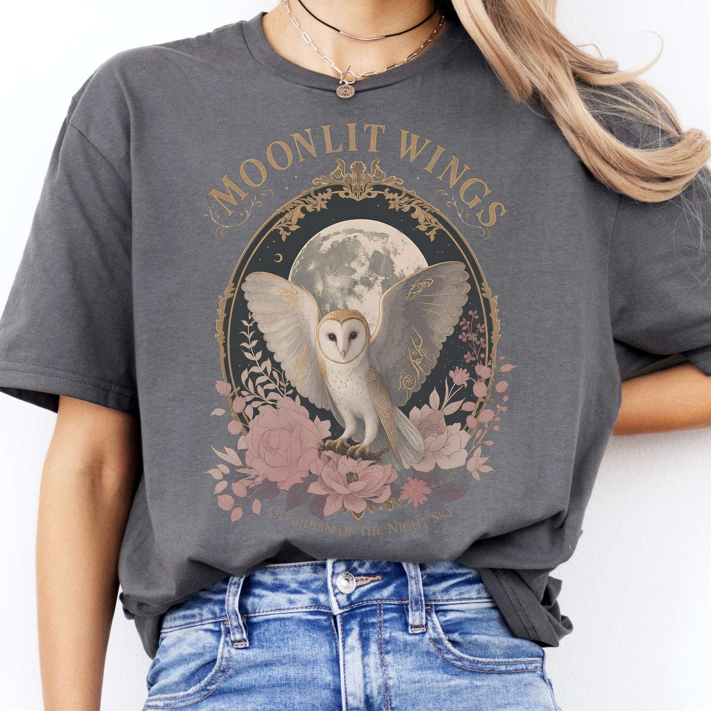 Moonlit Wings Celtic Folklore T-Shirt