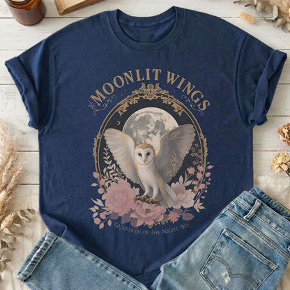 Moonlit Wings Celtic Folklore T-Shirt