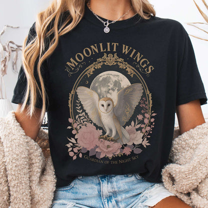 T-Shirt Black / S Moonlit Wings Celtic Folklore T-Shirt The Mystic Eden